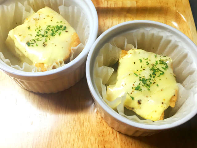 お弁当に 簡単 厚揚げのチーズ焼き